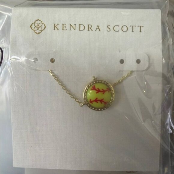 Kendra Scott Softball Gold Short Pendant Necklace - Picture 7 of 9